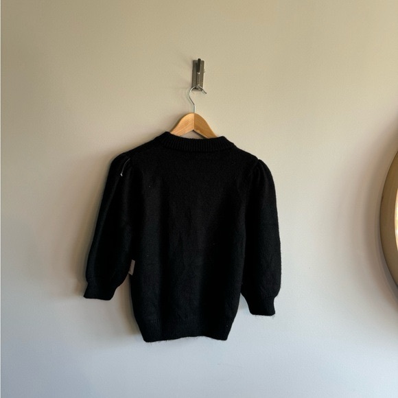 NWT BB Dakota  mock neck puff sleeve large polyester sweater - Picture 6 of 6